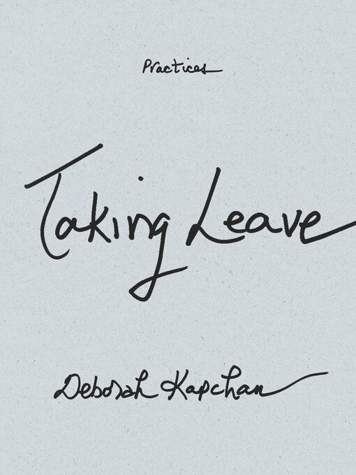 Title details for Taking Leave by Deborah Kapchan - Wait list